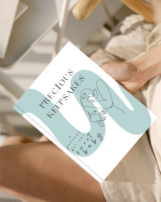 Precious Keepsakes Minimalist Baby Journal Duck Egg
